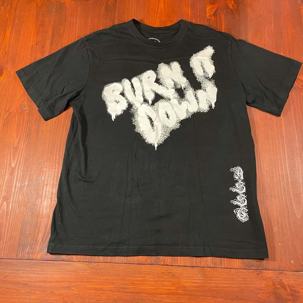 Anti Social Social Club Burn It Down T-Shirt Size XL Black